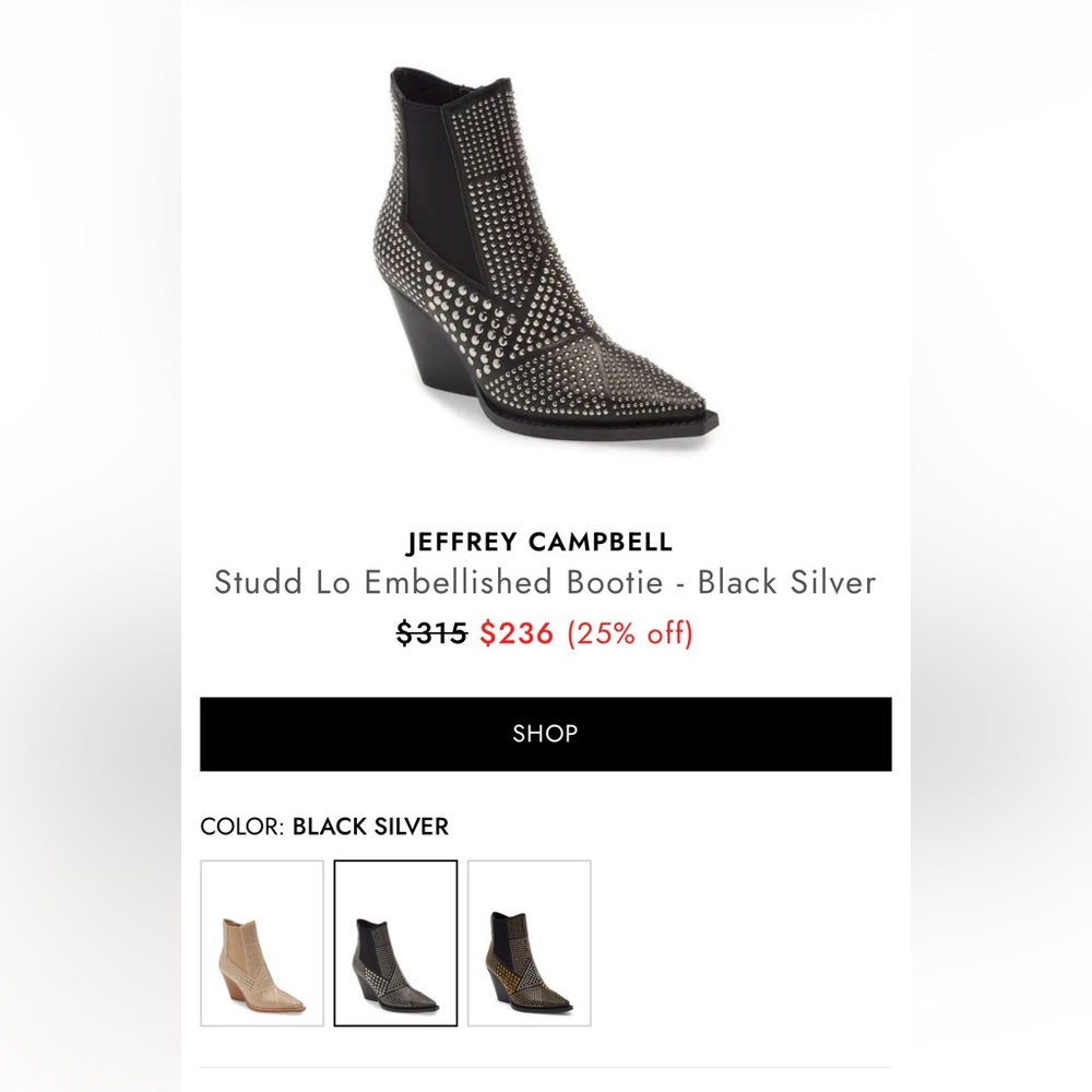 Jeffrey Campbell studded embellished boots